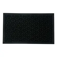 OEM - Alfombra De Entrada Hogar Limpiapiés Diseño Figuras 74x44cm - Negro