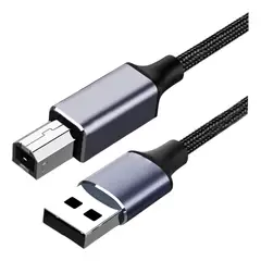 GENERICO - Cable De Impresora Escáner Usb A Usb Tipo B Trenzado 2m