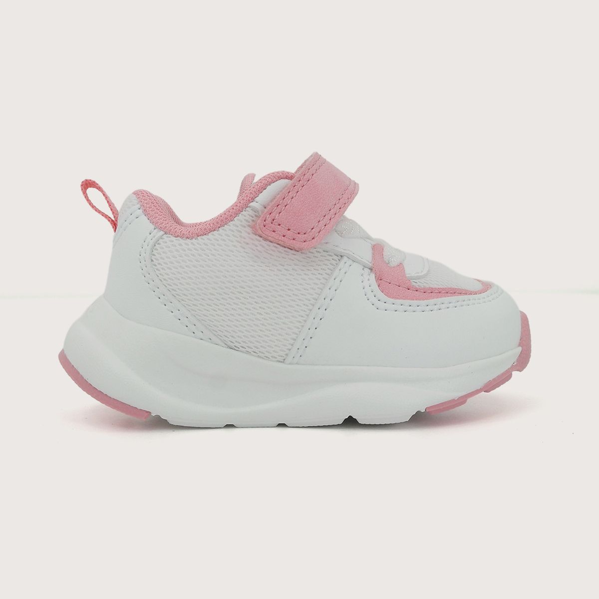 OPALINE - Zapatilla Primeros Pasos Sport Niña Blanco Con Rosado