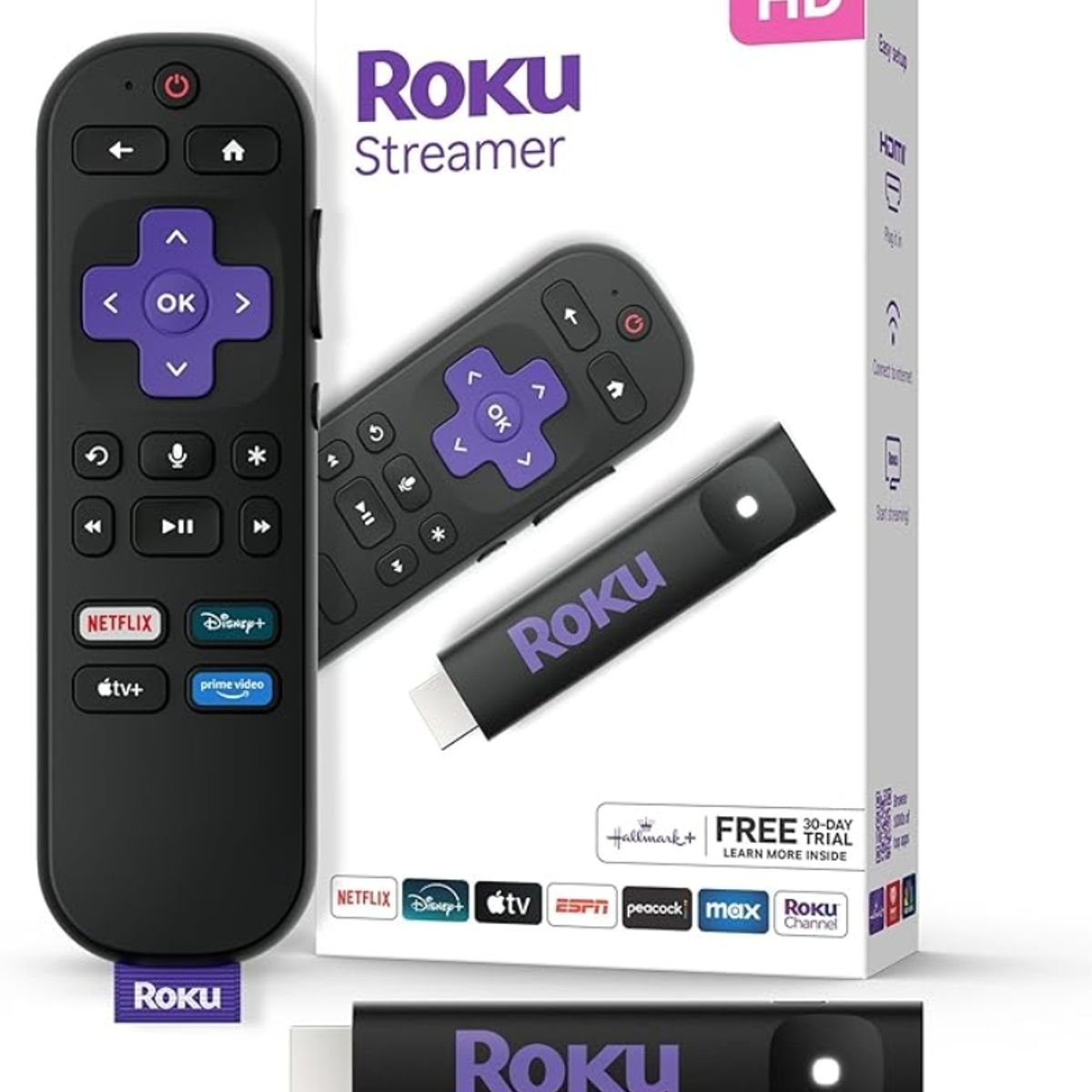 ROKU - Roku Streaming HD 2025 – Dispositivo de Streaming con Control por Voz y TV Gratis en Vivo