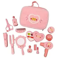 GENERICO - Set de maquillaje infantil con cosmetiquero de madera