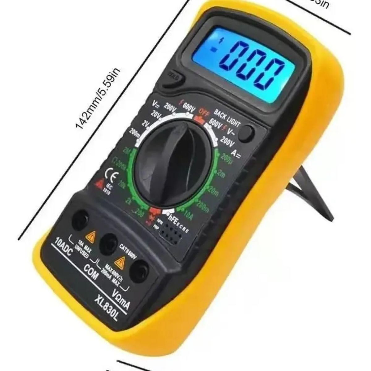 GENERICO - Multimetro Digital Profesional Con Pantalla Alta Precisión