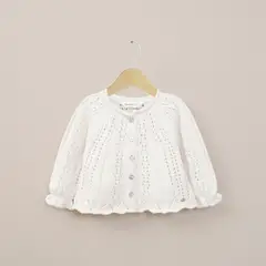 OPALINE - Chaleco Calado Blanco Infant Niña