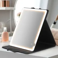 GENERICO - Espejo de Tocador con Luz Led Recargable y Funda para Transportar