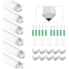 GENERICO - 6m Perfil De Aluminio Forma V Para Tira Led En Casa Oficinas BELUG