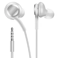 MOTOMO - Audifono Manos Libres Aux 3.5 Con Goma Control Volumen Blanc