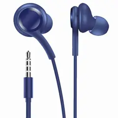 MOTOMO - Audifono Manos Libres Aux 3.5 Con Goma Control Volumen Azul