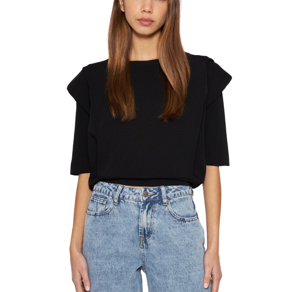 JACINTA TIENDA - Polera Mila negra Jacinta Tienda