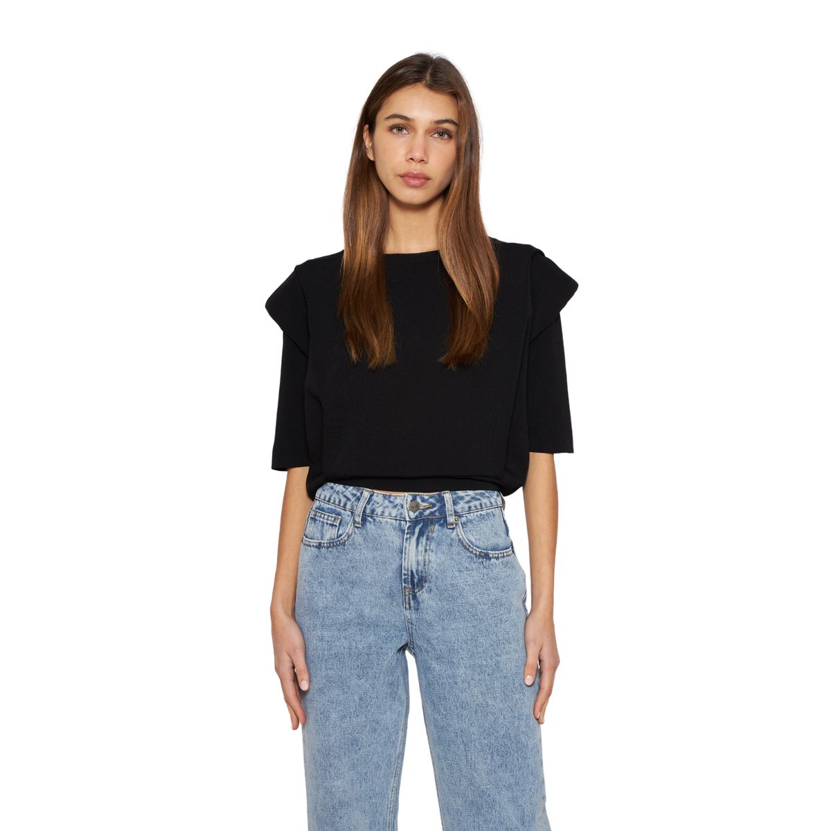 JACINTA TIENDA - Polera Mila negra Jacinta Tienda