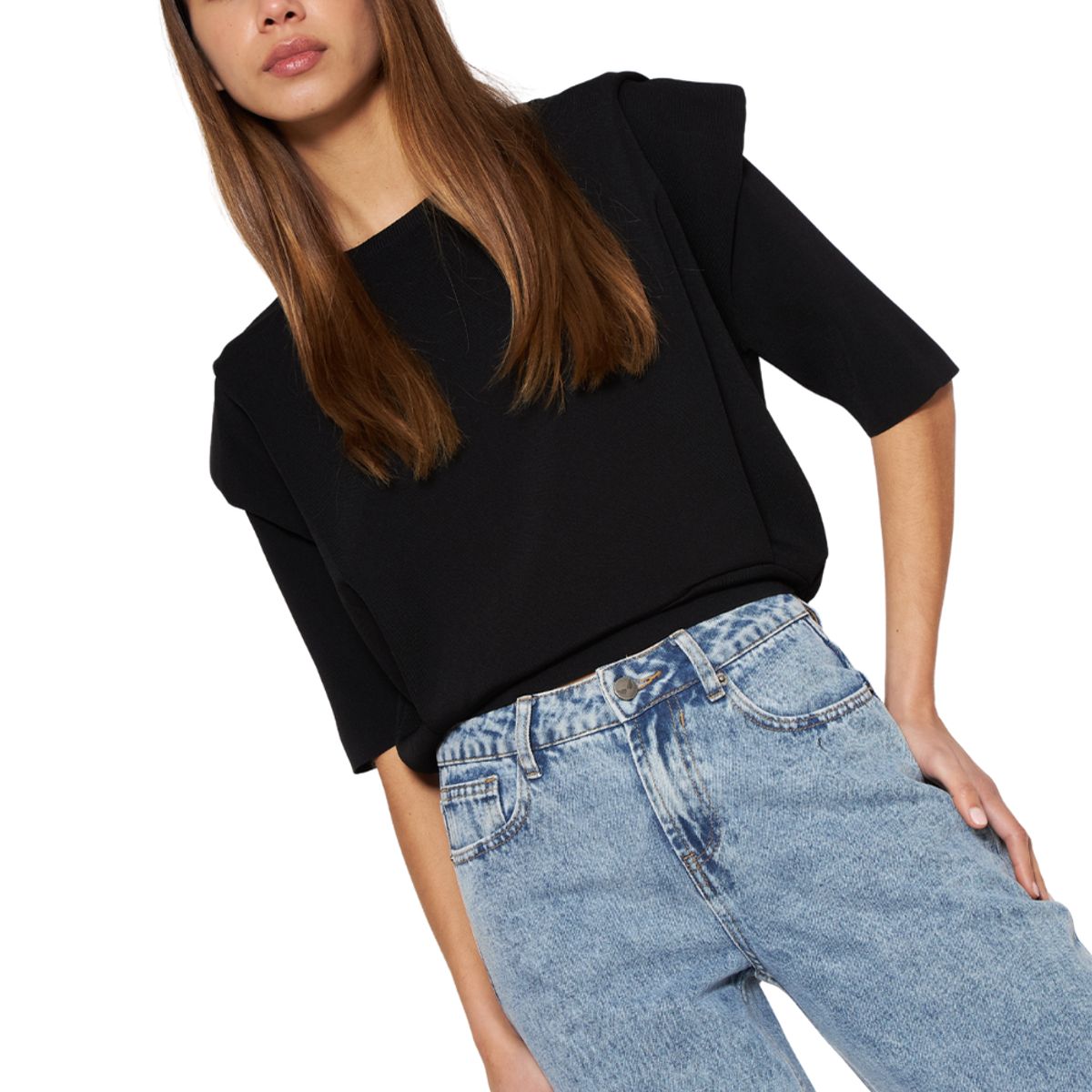 JACINTA TIENDA - Polera Mila negra Jacinta Tienda
