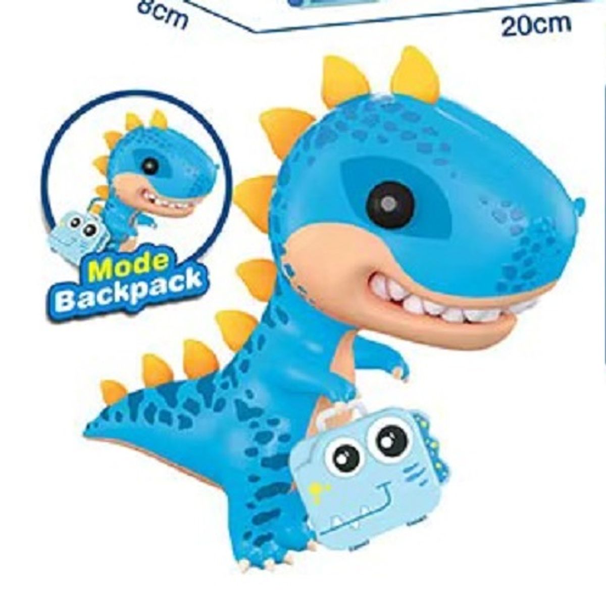 GENERICO - MOCHILA DINOSAURIO SET DE DOCTOR DE JUGUETE AZUL
