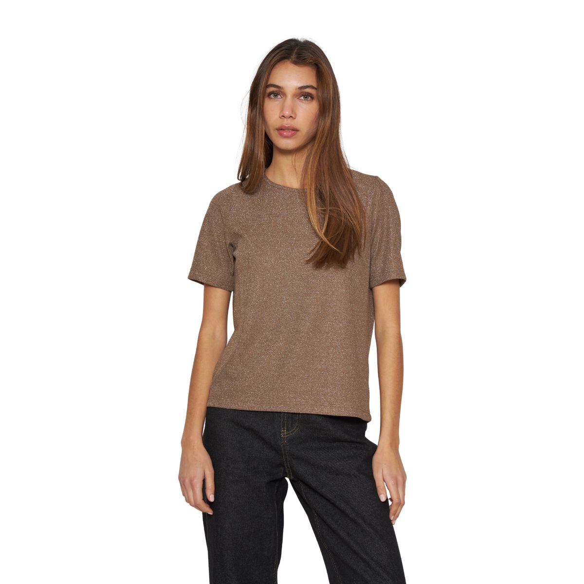 JACINTA TIENDA - Polera Tesa café Jacinta Tienda