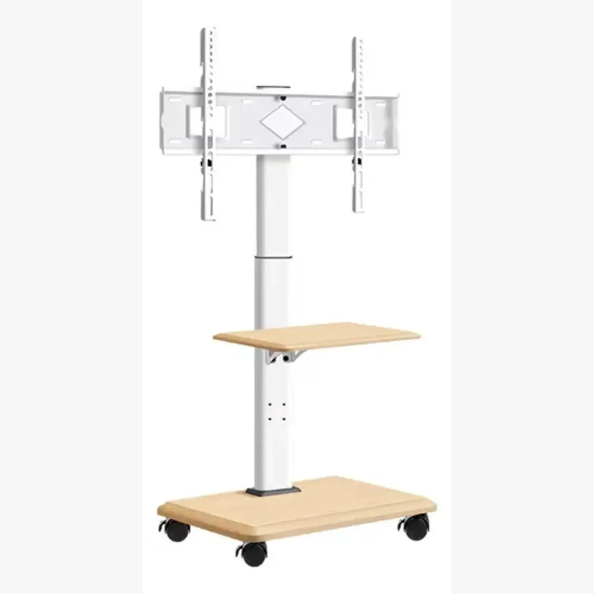 GENERICO - Soporte Tv Rack Móvil Con Ruedas 32 A 70 Base Pedestal Color Blanco