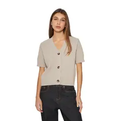 JACINTA TIENDA - Chaleco Sofia manga corta crudo