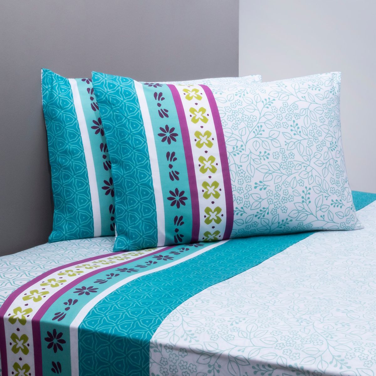 A FAMILY MC - Juego de Sábanas Algodón 144 Hilos Folk A.Family