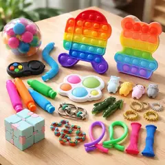 GENERICO - Set 26 Piezas Fidget Cube Juguete Sensorial Anti Estrés