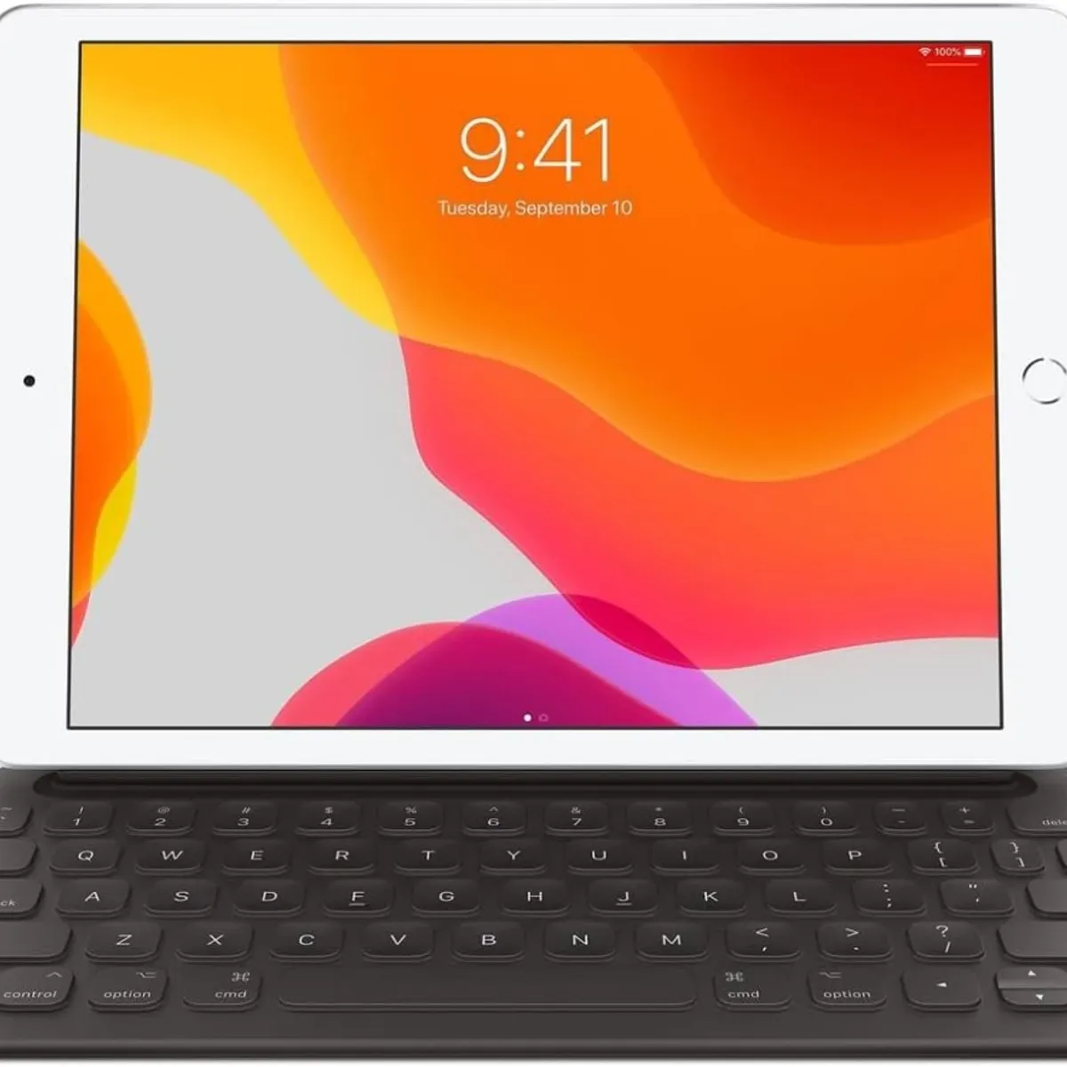APPLE - Apple Smart Keyboard iPad – Teclado Inglés US para iPad 7/8/9 Gen, iPad Air 3 y iPad Pro 10.5”