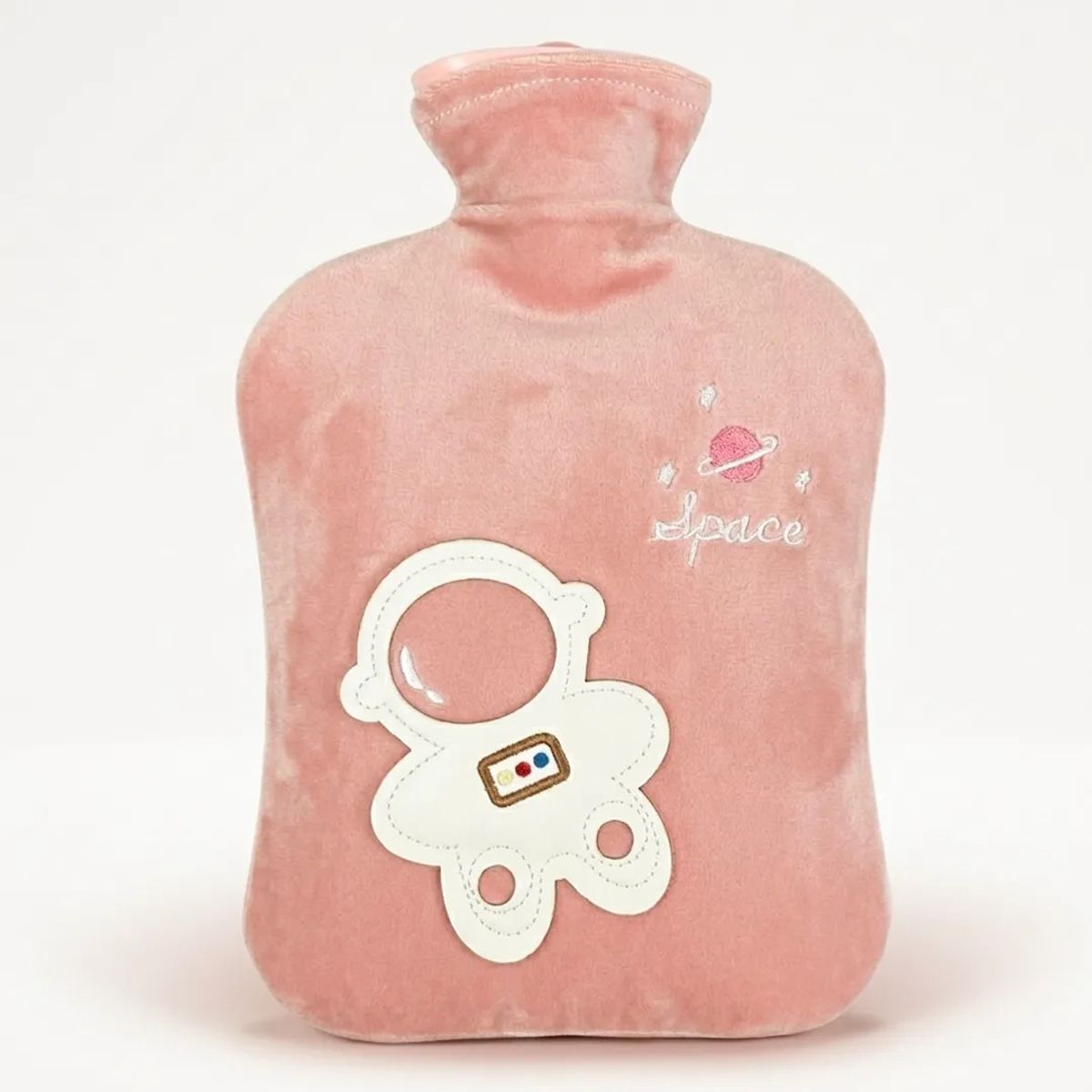 GENERICO - GUATERO DE CAUCHO 1LT FUNDA POLAR ROSA