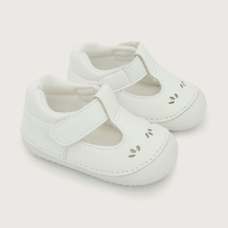 Zapato Reina Bebé Niña Gateador Ceremonia Blanca