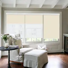 ROLLER - Cortina Doble Blackout Sunscreen 80x200 BEIGE