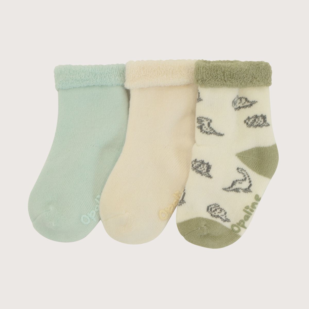 OPALINE - Pack 3 Calcetin Azul Diseño Bebé Niño