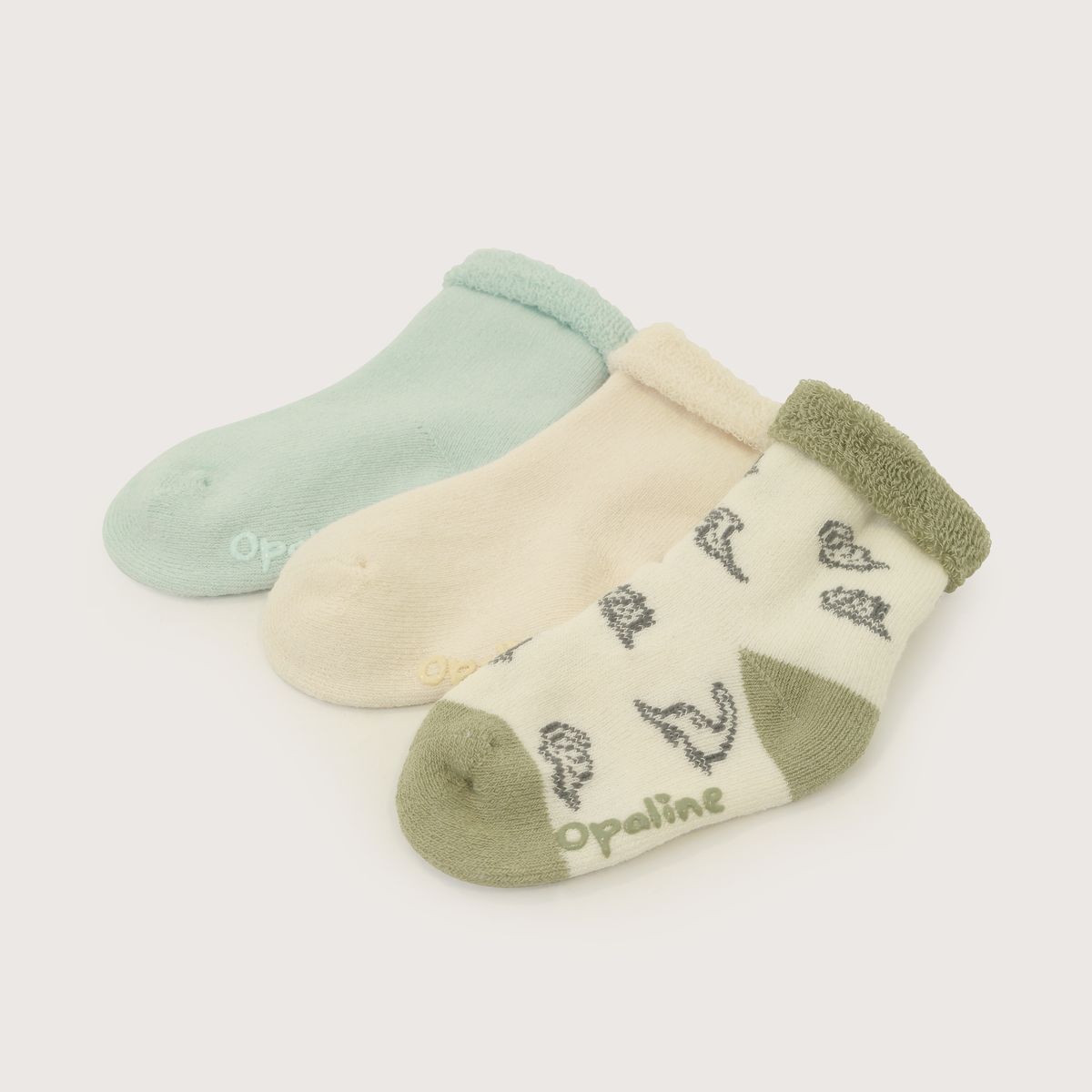 OPALINE - Pack 3 Calcetin Azul Diseño Bebé Niño