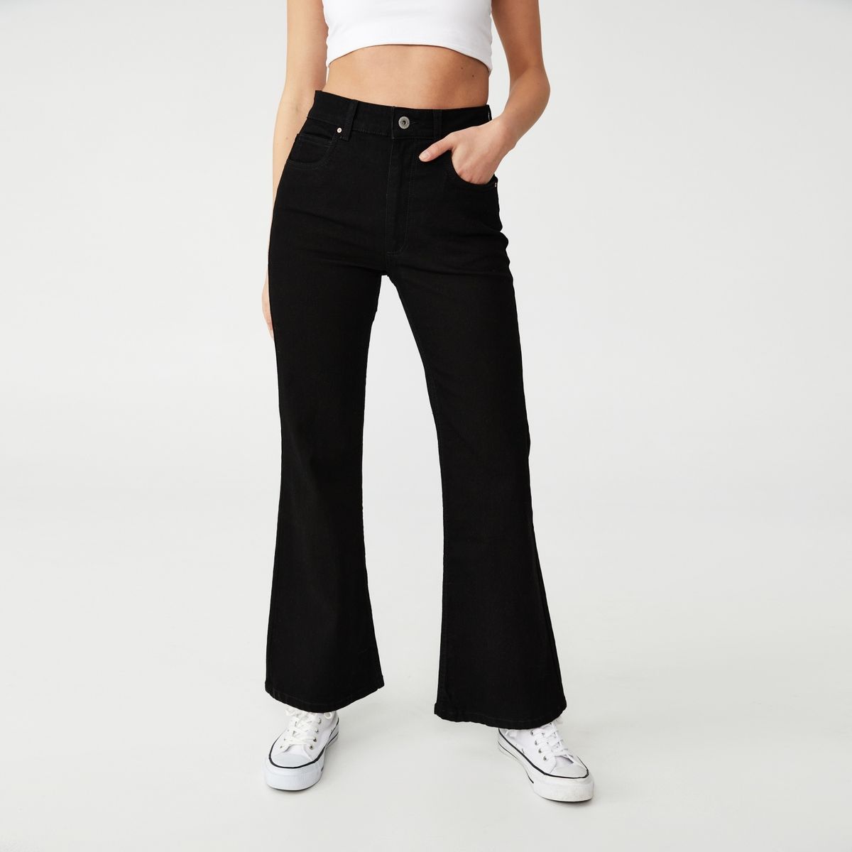COTTON ON - Cotton On Jeans Flare Tiro Alto Mujer