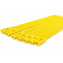 GENERICO - Amarra Plástica Multiusos Nylon Color Amarillo 7 Mm X 350mm 100 Un