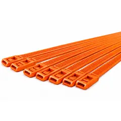 GENERICO - Amarra Plástica Multiusos Nylon Color Naranjo 7 Mm X 350mm 100 Un