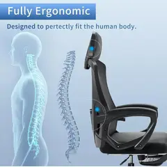 GENERICO - Silla De Oficina Gamer Con Reposa Pie Reclinable