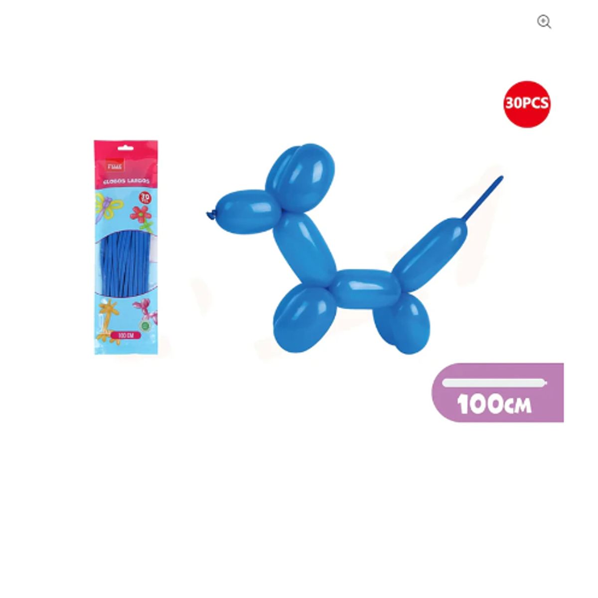 GENERICO - Globos Largos Zafiro 100cm 30 Unidades