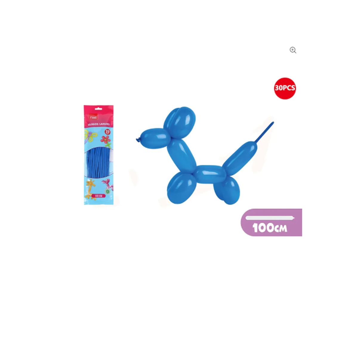 GENERICO - Globos Largos Zafiro 100cm 30 Unidades