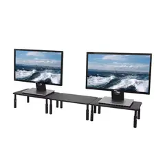 GENERICO - Alzador De Monitor Metálico Para Escritorio Negro