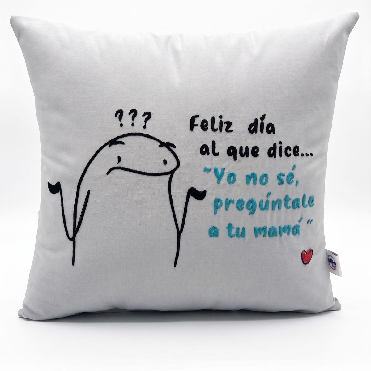 GENERICO - Regalo Día del Padre Cojín Bordado Papá Flork Humor Pregúntale A Tu Mamá
