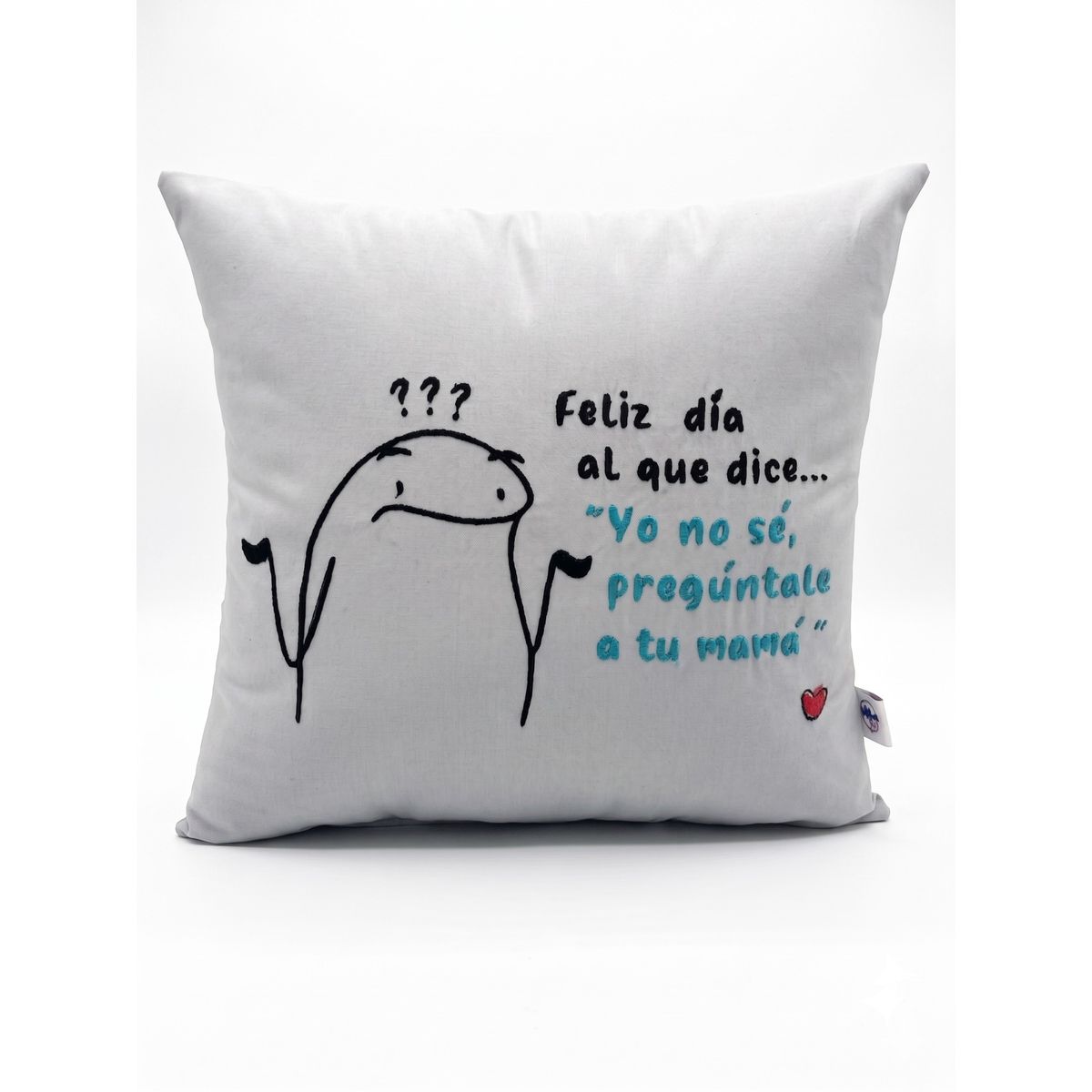 GENERICO - Regalo Día del Padre Cojín Bordado Papá Flork Humor Pregúntale A Tu Mamá