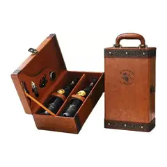 GENERICO - Caja Para Vinos Maleta De Cuero Regalo Con Accesorios BELUG