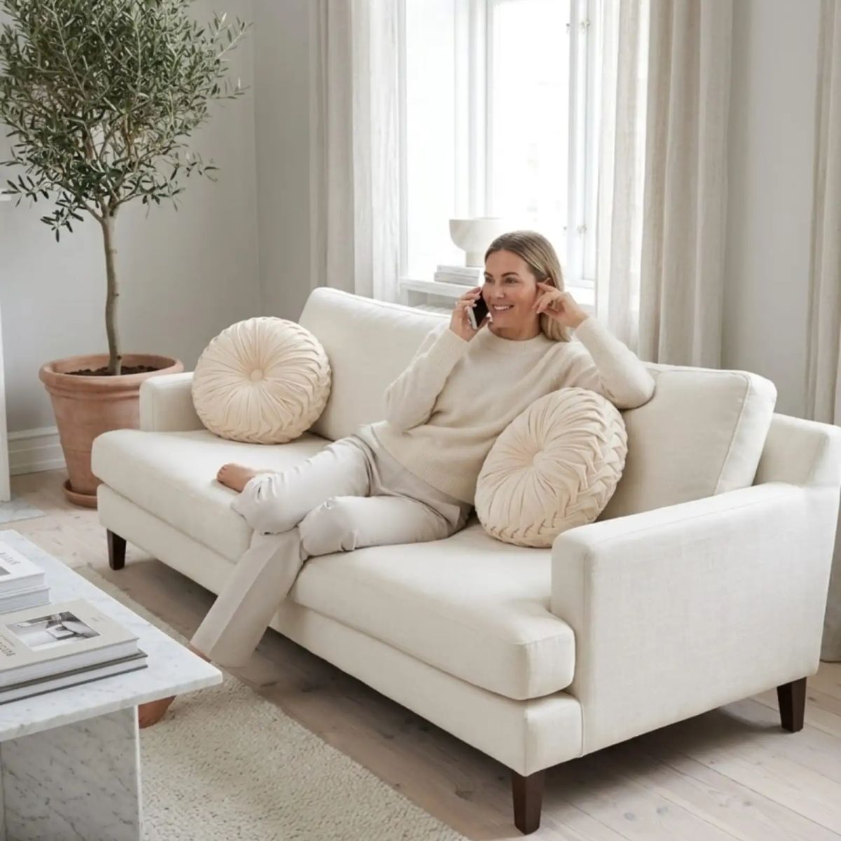 GENERICO - Set De 4 Cojines Rueda Terciopelo Redondo Sofa Decorativo