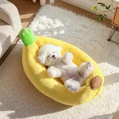GENERICO - Cama Para Mascotas Perro Gato en Forma de Banana Talla M