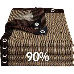 TSKY CHILE SHOPPING - Malla Sombra de Raschel Reforzada para Exteriores 3x4 Metros -Sombreado 90% y Bloqueo UV 95%