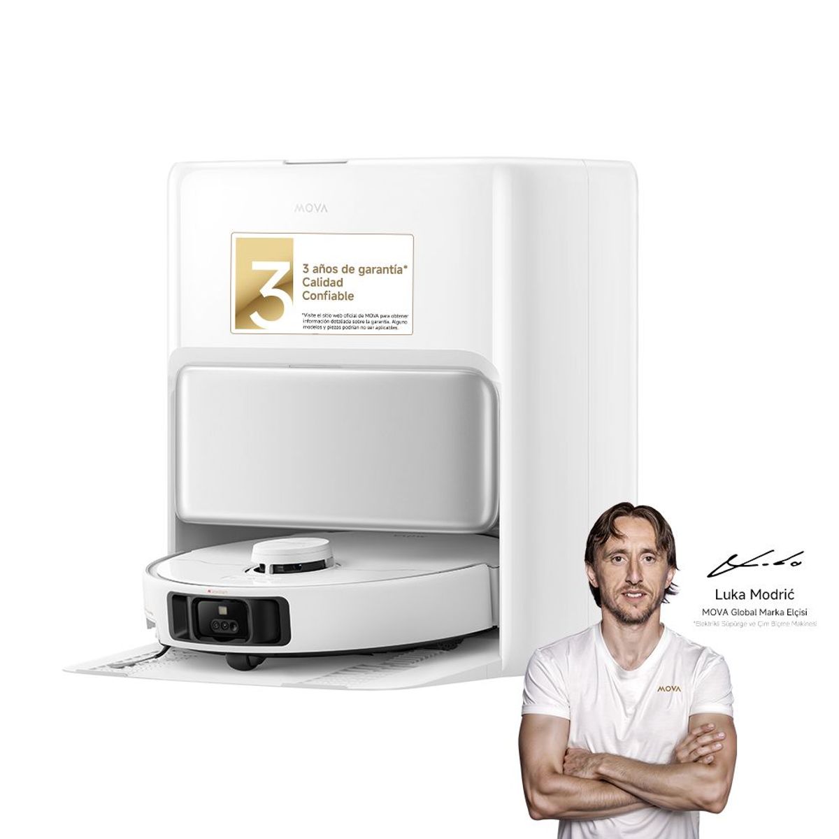 MOVA - Robot Aspiradora y Trapeadora Tecnología FlexReach 19000 Pa MOVA P50 Pro Ultra Blanca.