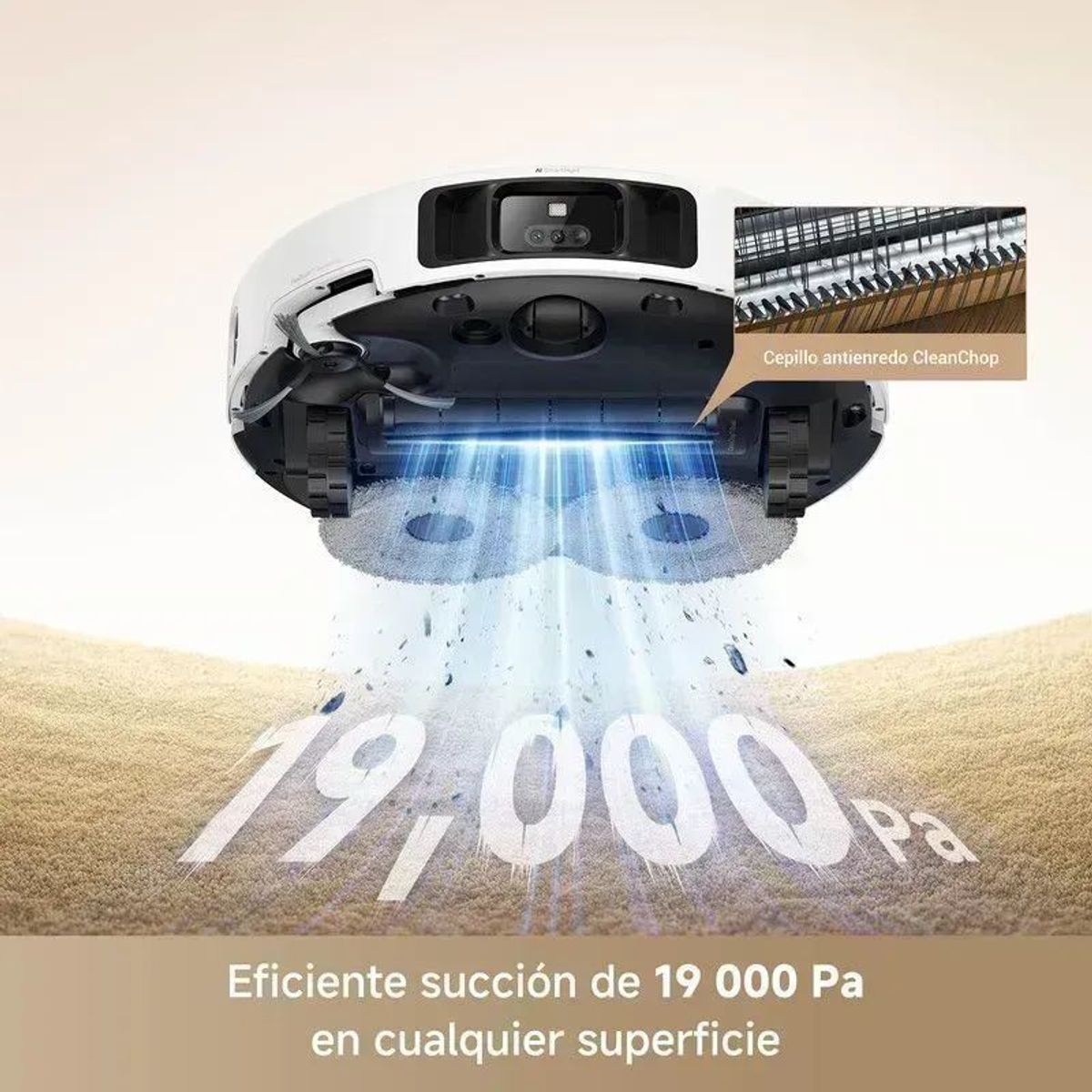MOVA - Robot Aspiradora y Trapeadora Tecnología FlexReach 19000 Pa MOVA P50 Pro Ultra Blanca.