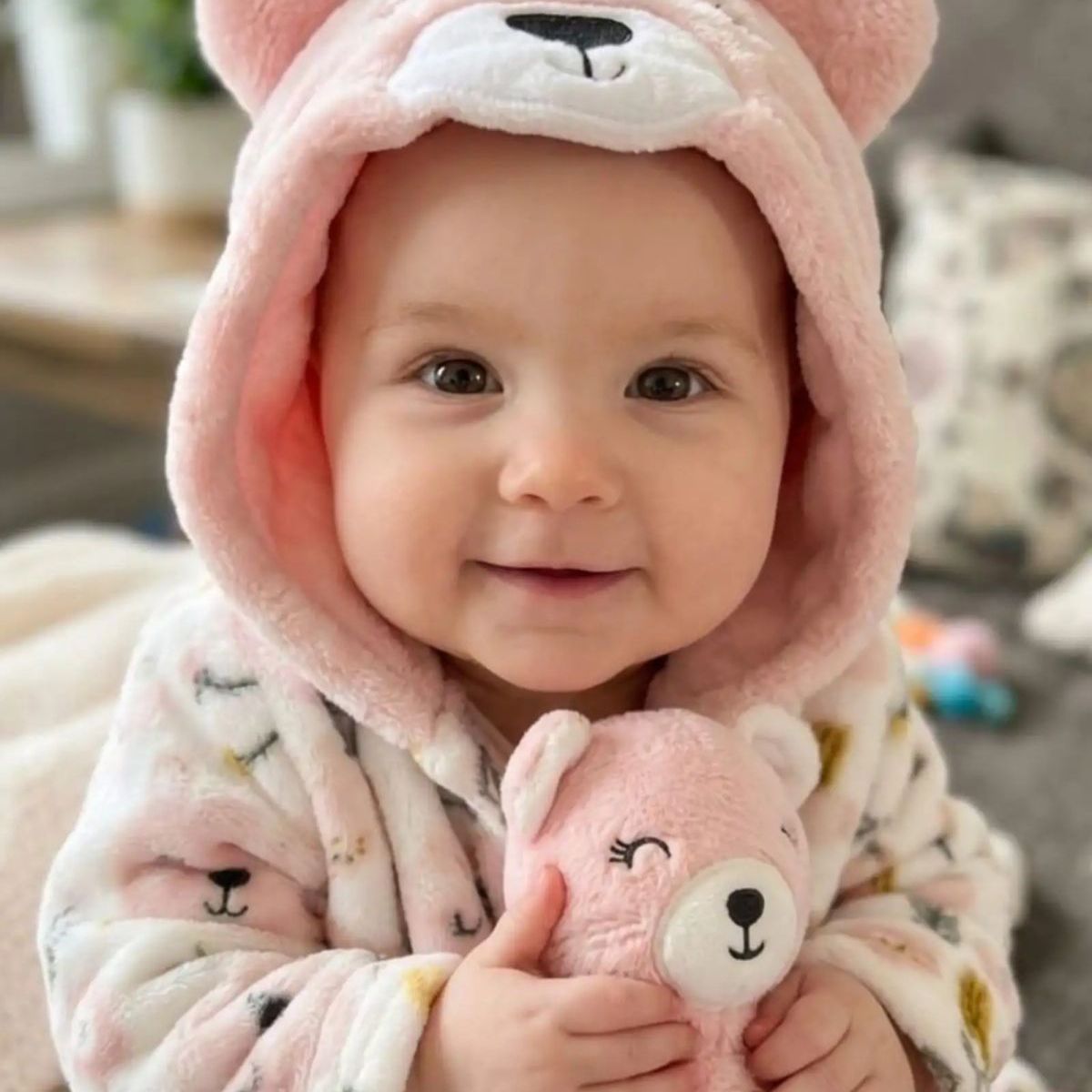 GENERICO - Set de Batas de Baño con Peluche Animado