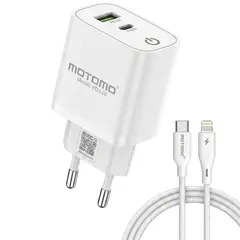 MOTOMO - Cargador De Pared Motomo-20w Compatible iPh 8 al 14 Pro Max
