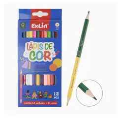 GENERICO - Set de Lápices de Colores Bicolor 12 Unidades – 24 Colores