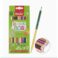 GENERICO - Set de Lápices de Colores Bicolor 12 Unidades – 24 Colores