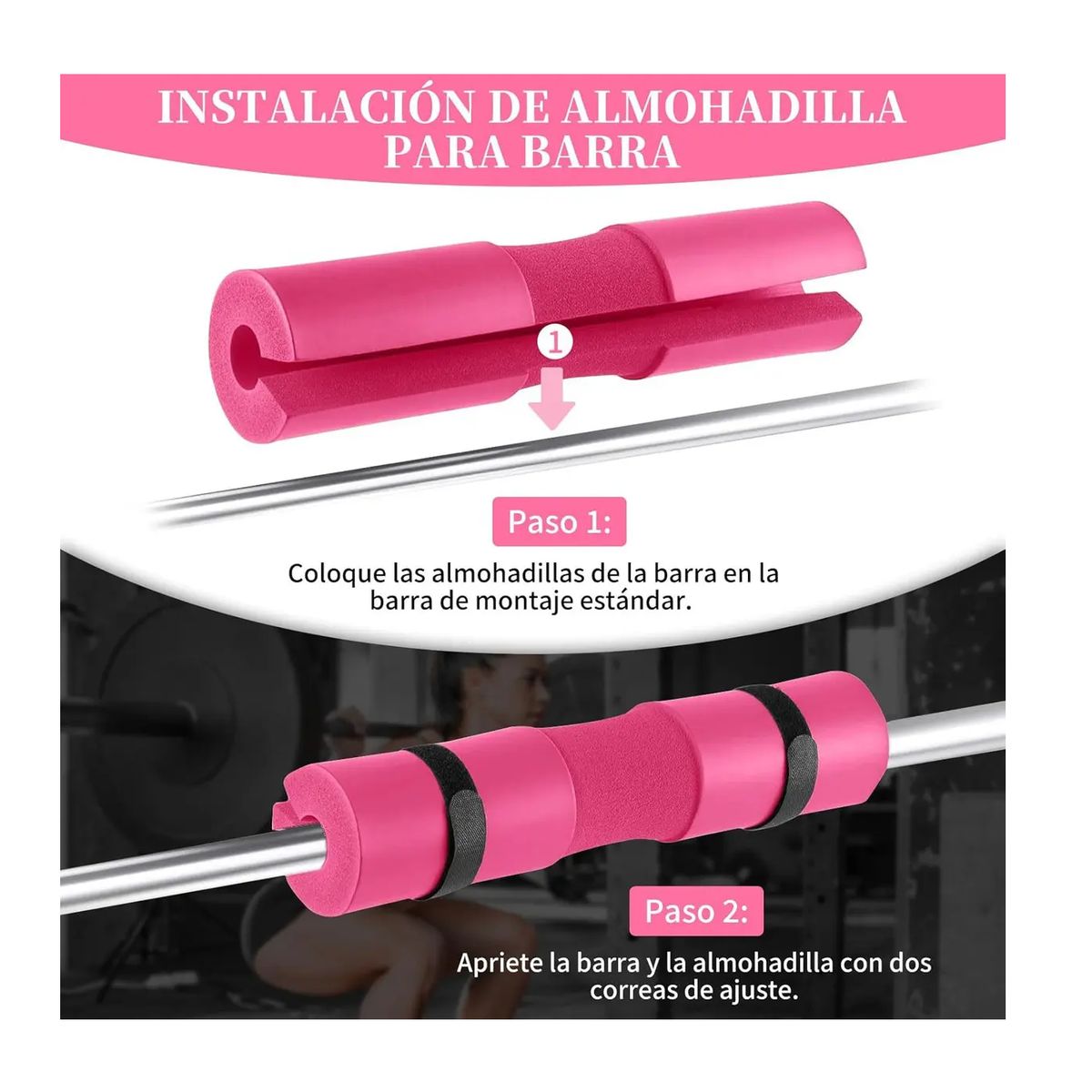 GENERICO - 7pz Kit Almohadilla Para Barra Con Banda Resistencia Y Cinta