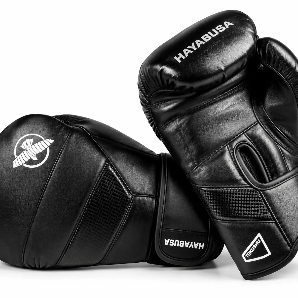 GENERICO - GUANTES DE BOXEO MUAY THAI HAYABUSA TOKUSHU BLACK 14 ONZAS CUERO ORIGINAL
