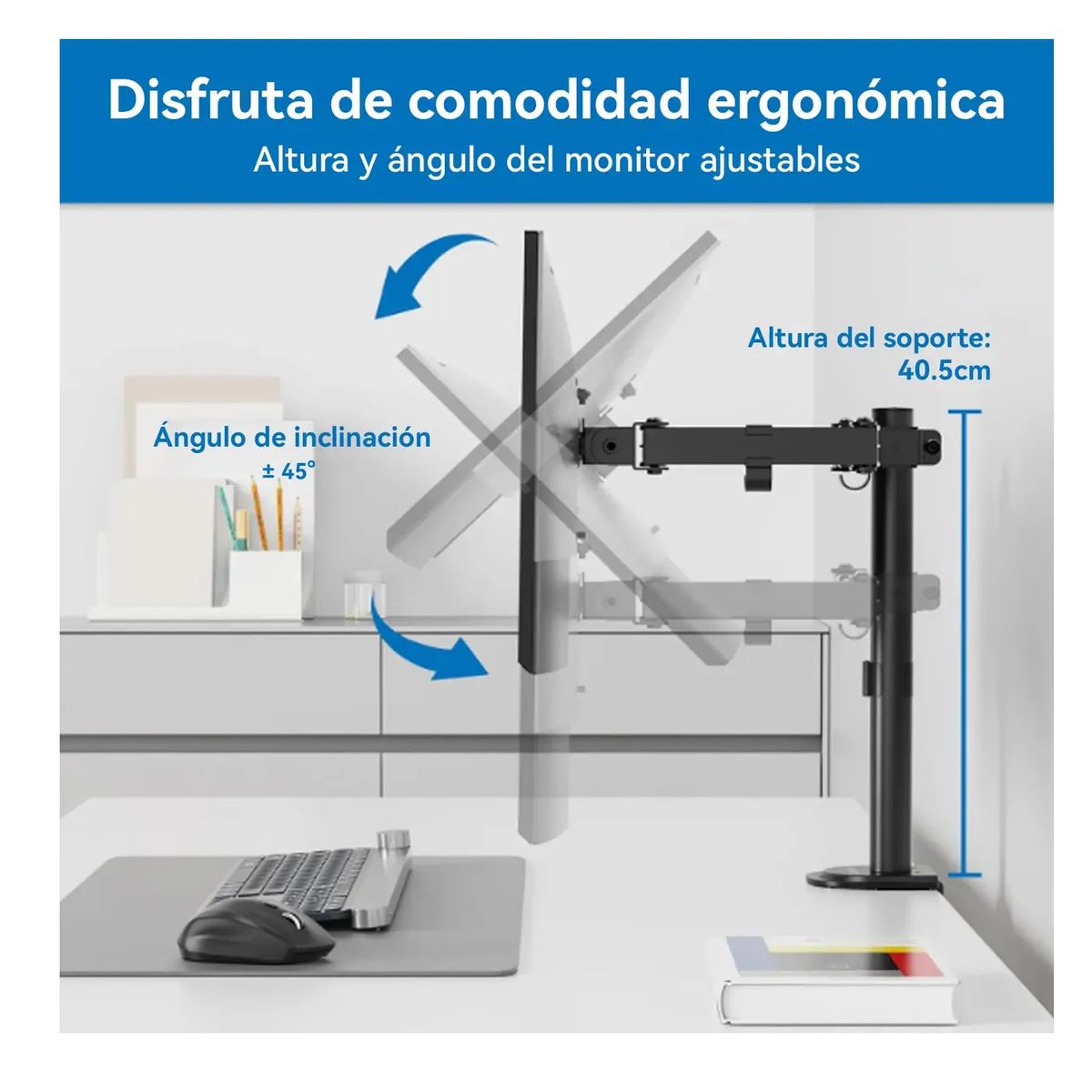 GENERICO - Soporte Brazo Único Para Monitor 17-32 Ajustable