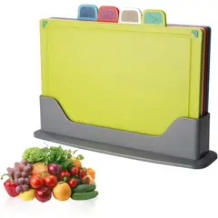 KUANGYE - Tablas Para Picar Utensilio Cocina Con Base Colores 4 Pcs