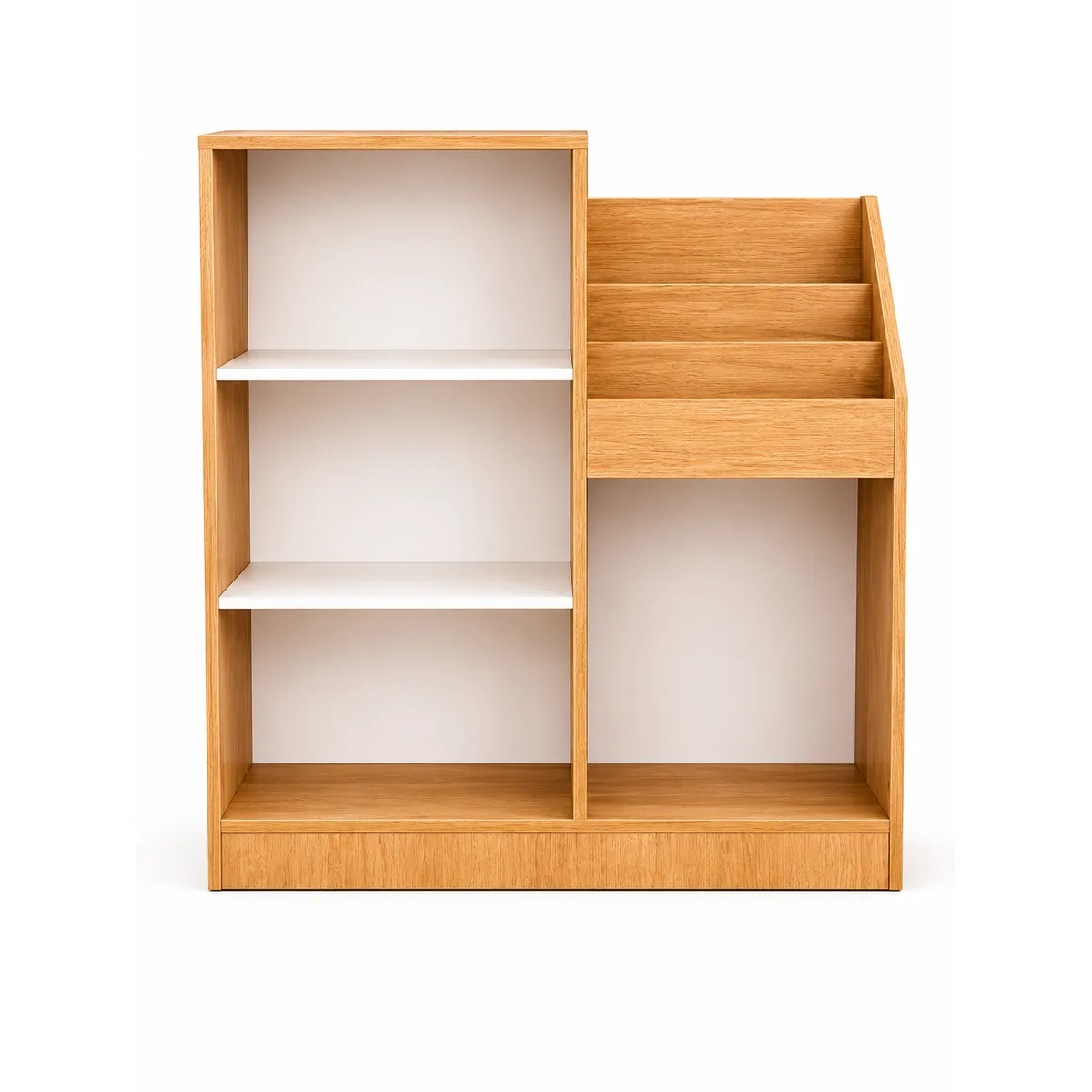 GENERICO - Estantería Infantil Organizadora De Libros Y Juguetes De Madera Blanco 83x70x30cm Diseño Estable Y Seguro